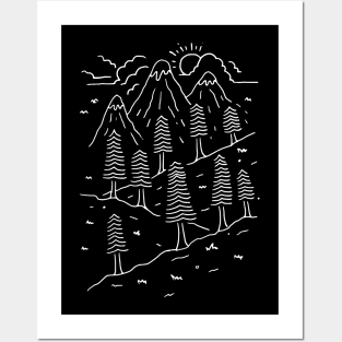 Hiking Trails (for Dark) Posters and Art